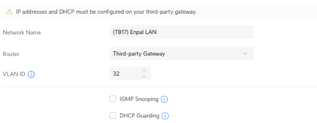 Unify set VLAN